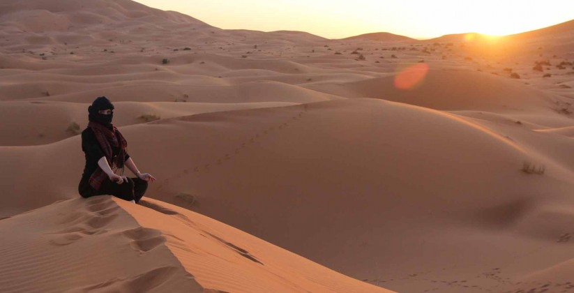 erg chebbi dunes in merzouga desert