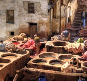 tannery Chouara, fez, Morocco