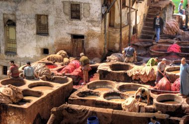 fez tannery tannery Chouara, fez, Morocco